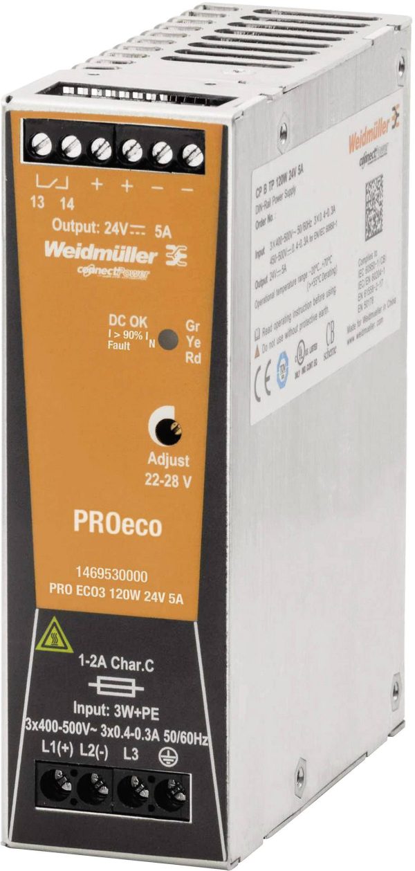 Weidmüller 1469530000 Zasilacz na szynę DIN 24 V/DC 5 A 120 W Ilość wyjść:1 x Opis 1 szt.