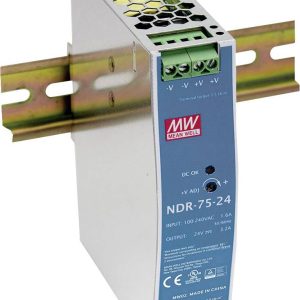 Zasilacz na szynę DIN MEAN WELL NDR-75-48, 48 V/DC, 1.6 A, 75 W Zasilacz na szynę DIN MEAN WELL NDR-75-48, 48 V/DC, 1.6 A, 75 W