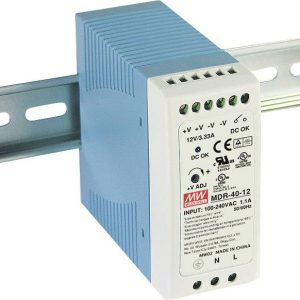 Zasilacz na szynę DIN MEAN WELL MDR-40-12, 12 V/DC, 3.33 A, 40 W Zasilacz na szynę DIN MEAN WELL MDR-40-12, 12 V/DC, 3.33 A, 40 W
