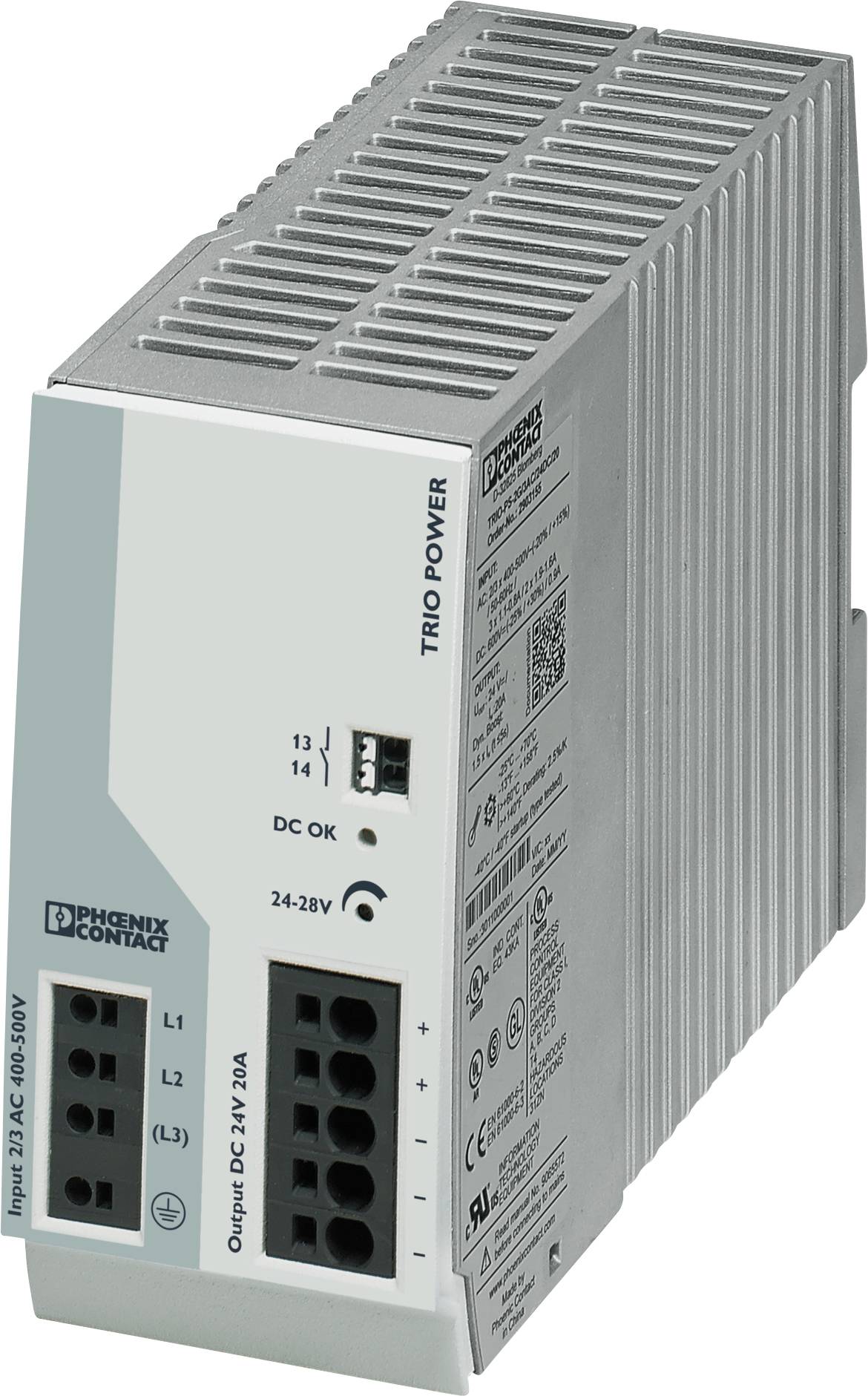 Phoenix Contact 2903155 Zasilacz na szynę DIN 24 V/DC 20 A 480 W Opis 1 szt. - obrazek 1