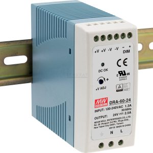 MEAN WELL DRA-60-24 Zasilacz na szynę DIN 24 V/DC 2.5 A 60 W Ilość wyjść:1 x Opis 1 szt. MEAN WELL DRA-60-24 Zasilacz na szynę DIN 24 V/DC 2.5 A 60 W Ilość wyjść:1 x Opis 1 szt.
