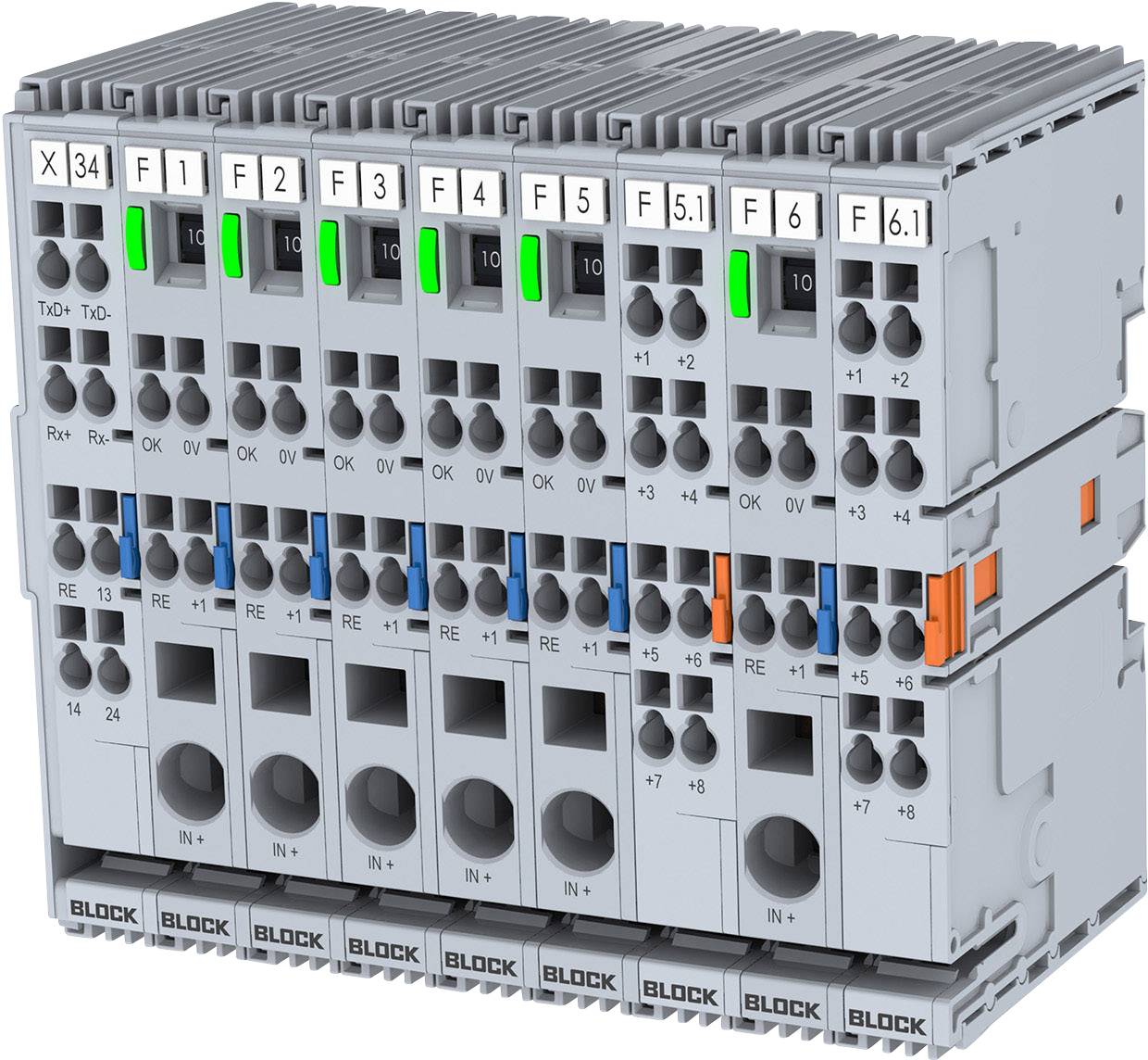 BLOCK EB-1824-040-0 Wyłącznik elektroniczny 24 V/DC 4 A Ilość wyjść:1 x Opis 1 szt. - obrazek 1