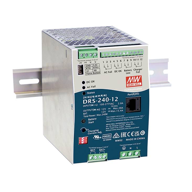 MEAN WELL DRS-240-48 Zasilacz na szynę DIN 48 V 5 A 240 W Ilość wyjść:1 x Opis 1 szt. - obrazek 1