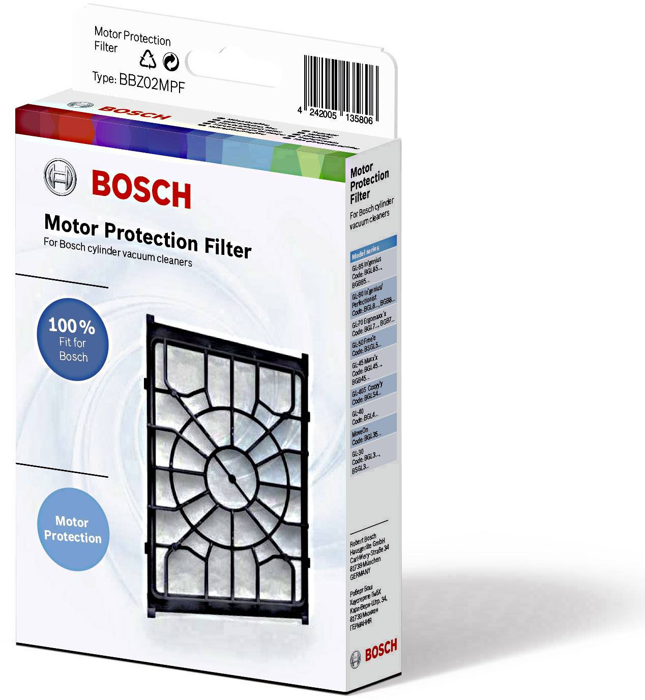 Bosch Haushalt Bosch SDA BBZ02MPF Filtr ochronny silnika - obrazek 1