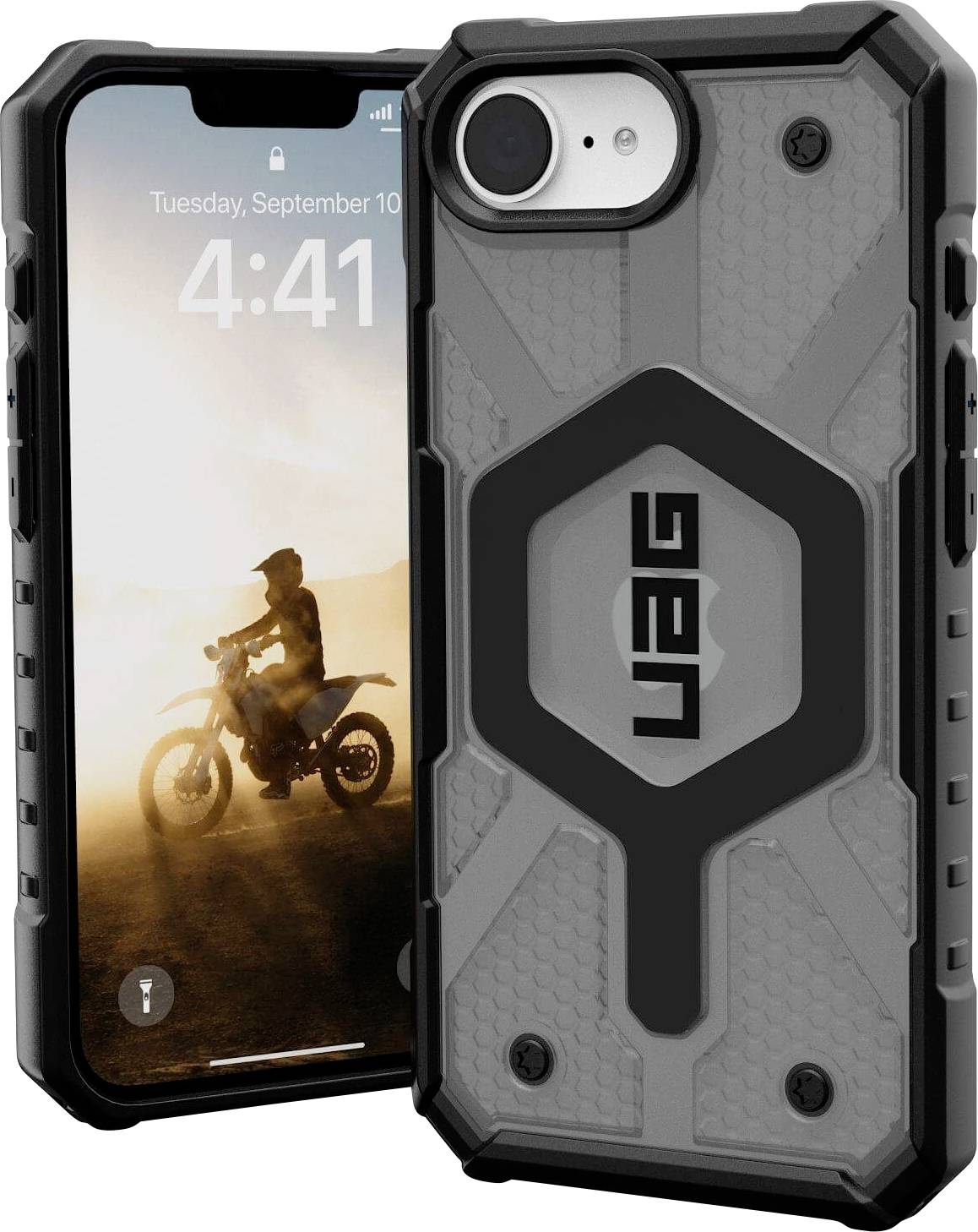 Urban Armor Gear Pathfinder Obudowa outdoorowa Apple iPhone 17e, iPhone 16e szary, przeźroczysty Ładowarka indukcyjna, K - obrazek 1