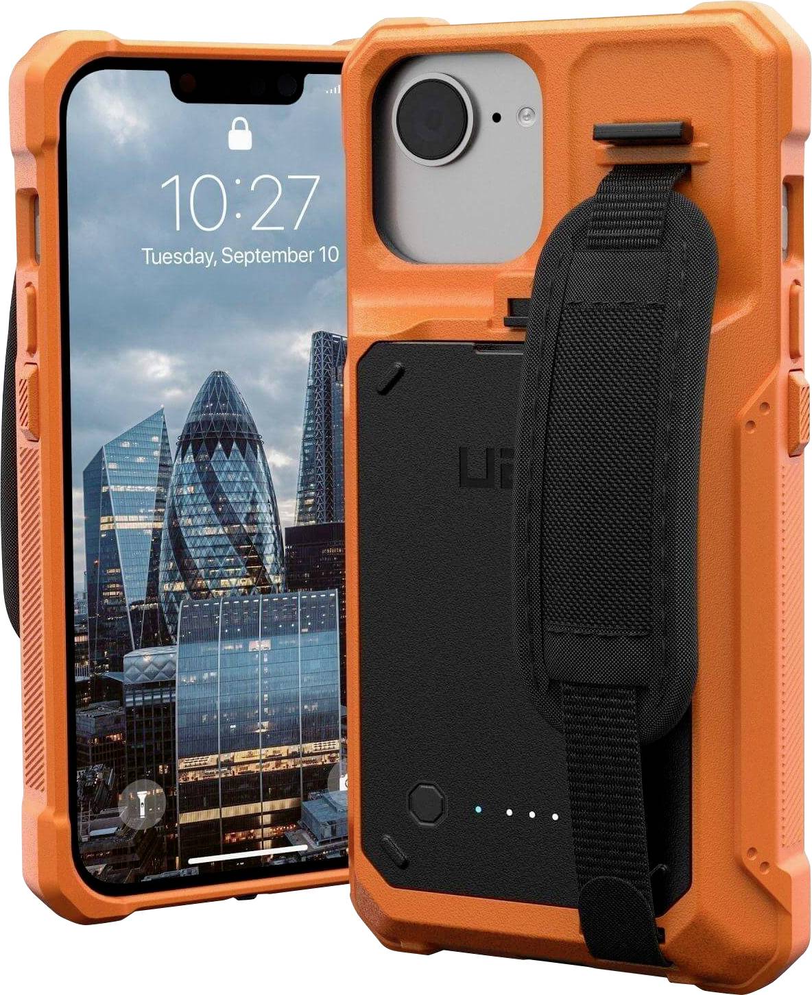 Urban Armor Gear Case Apple iPhone 17e, iPhone 16e, iPhone 14, iPhone 13 czarny, pomarańczowy WF0000159740 - obrazek 1