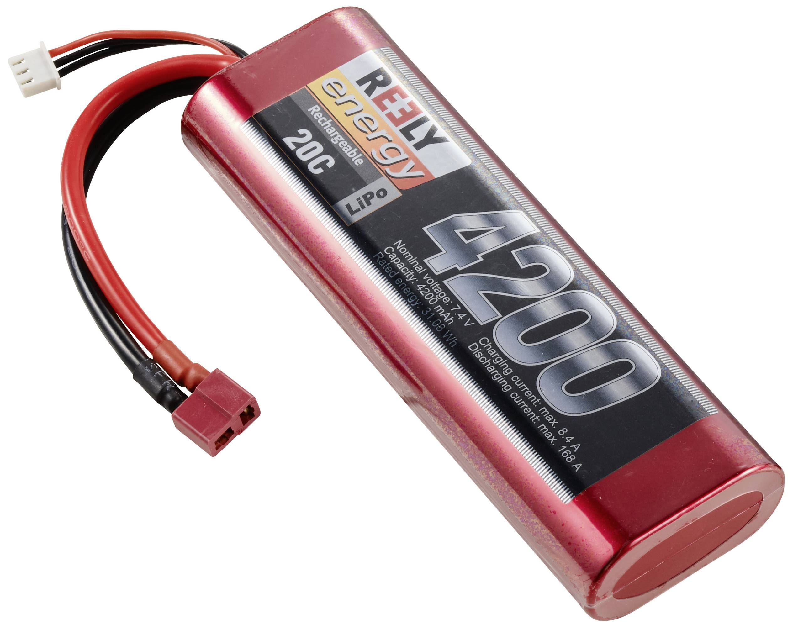 Pakiet akumulatorów (LiPo) 7.4 V 4200 mAh 20 C Reely Hardcase System złączy T - obrazek 1