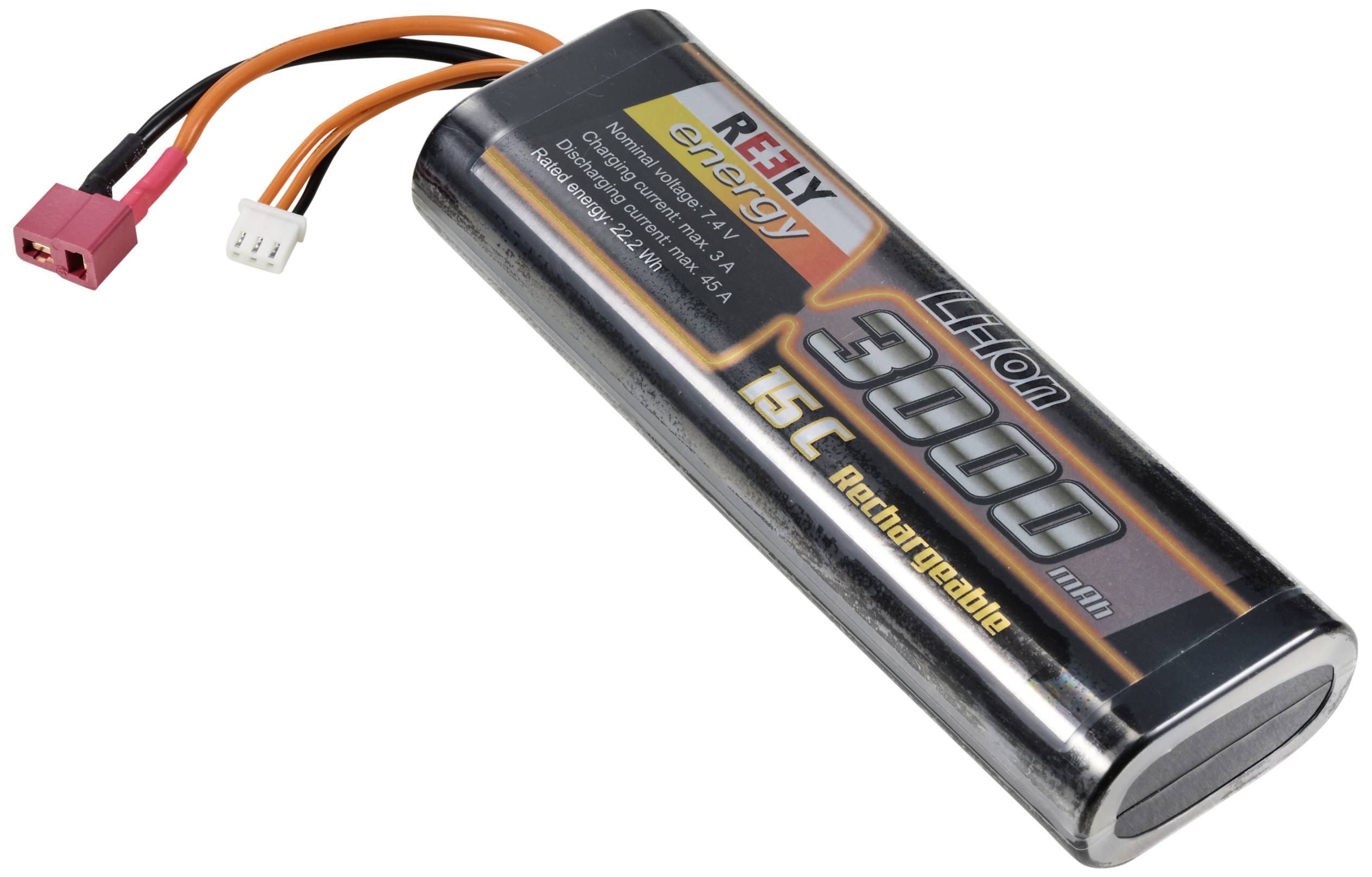 Pakiet akumulatorów (LiIon) 7.4 V 3000 mAh 15 C Reely Stick Hardcase - obrazek 1
