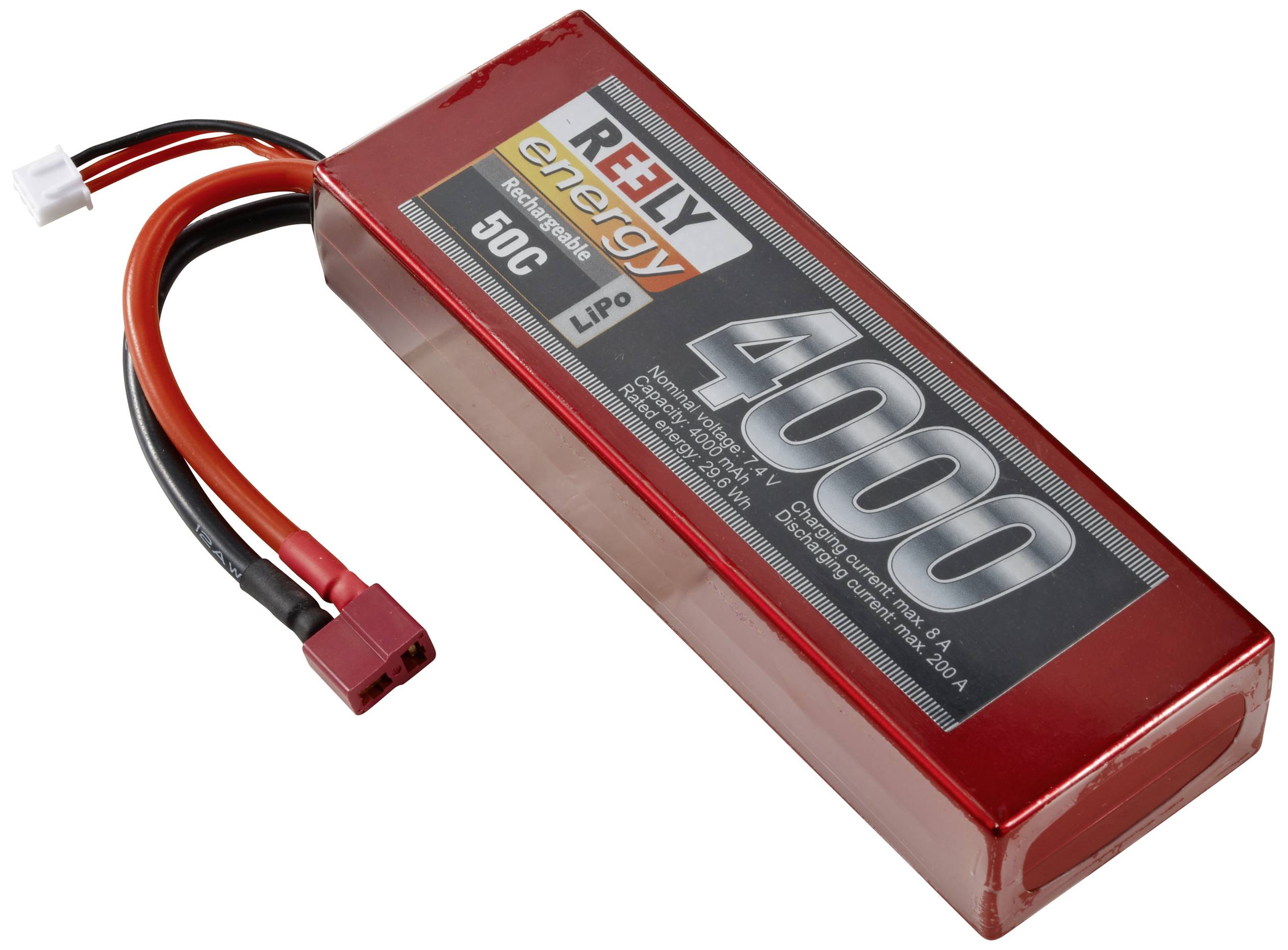 Pakiet akumulatorów (LiPo) 7.4 V 4000 mAh 50 C Reely Hardcase System złączy T - obrazek 1