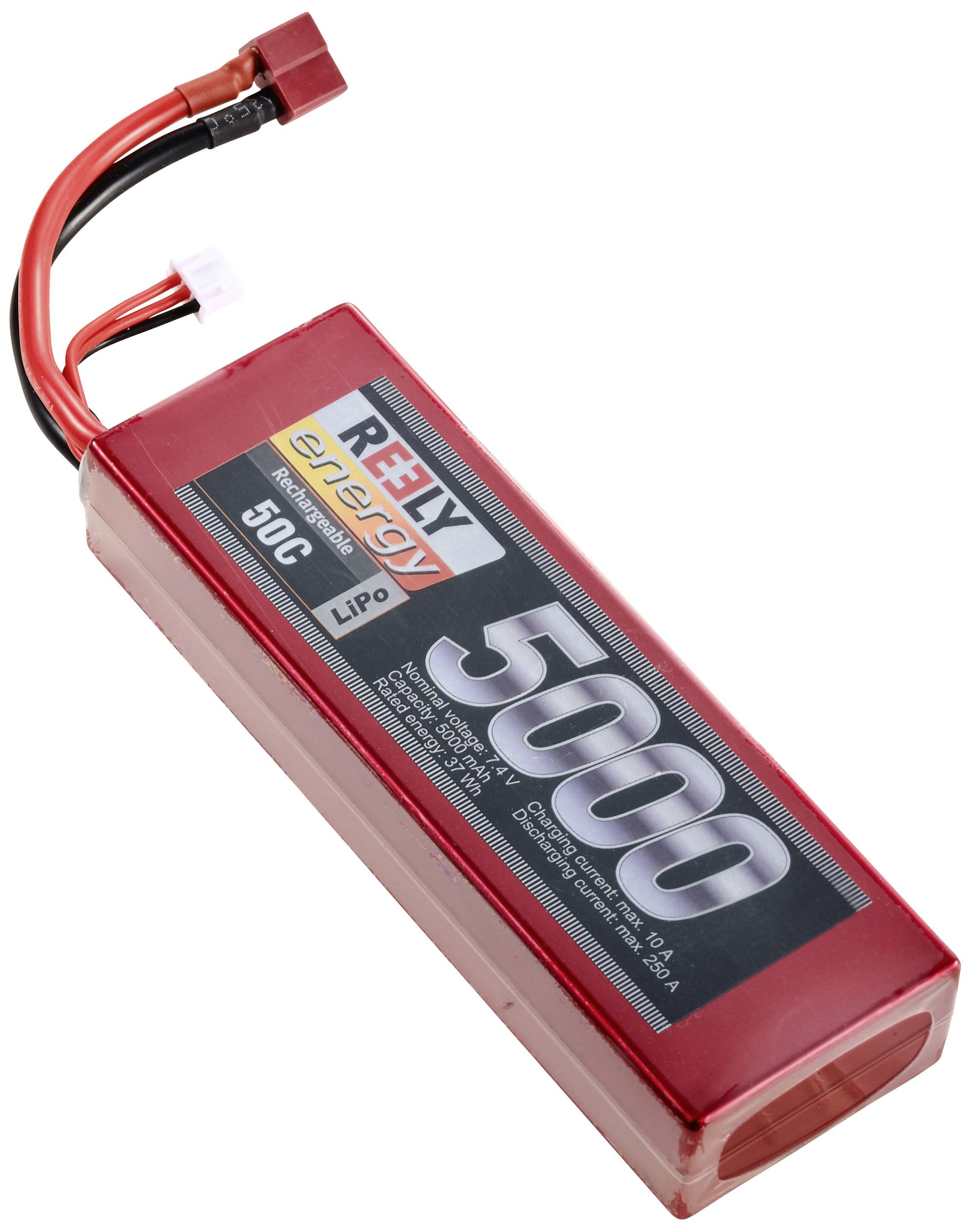 Pakiet akumulatorów (LiPo) 7.4 V 5000 mAh 50 C Reely Hardcase System złączy T - obrazek 1