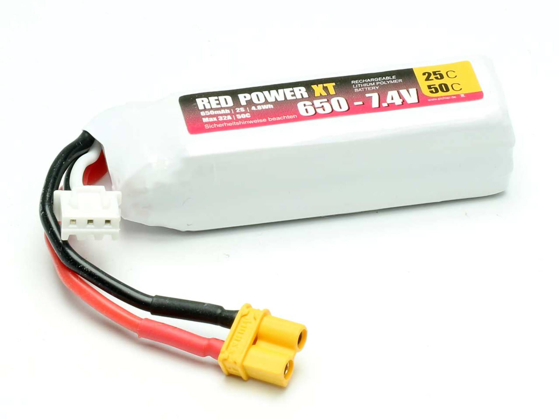 Pakiet akumulatorów (LiPo) 7.4 V 650 mAh 25 C Red Power Softcase XT30 - obrazek 1
