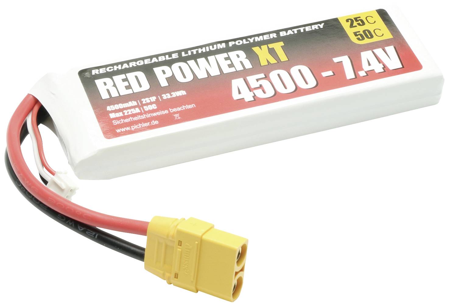 Pakiet akumulatorów (LiPo) 7.4 V 4500 mAh 25 C Red Power Softcase XT90 - obrazek 1
