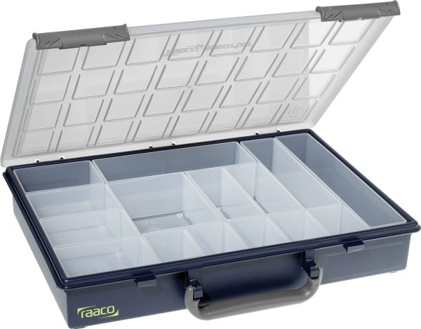 raaco Assorter 55 4×8-15 Skrzynka (D x S x W) 338 x 261 x 57 mm Ilość przegród: 15 stały podział Opis 1 szt.