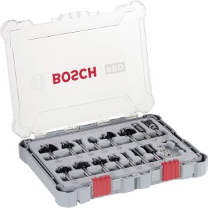 Zestaw frezów, trzpień 8 mm, 15 sztuk Bosch Accessories 2607017472 Zestaw frezów, trzpień 8 mm, 15 sztuk Bosch Accessories 2607017472