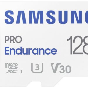 Samsung PRO Endurance microSDXC 128 GB Class 10, UHS-Class 3, v30 Video Speed Class Obsługa wideo 4K, zaw. kartę pamięci Samsung PRO Endurance microSDXC 128 GB Class 10, UHS-Class 3, v30 Video Speed Class Obsługa wideo 4K, zaw. kartę pamięci