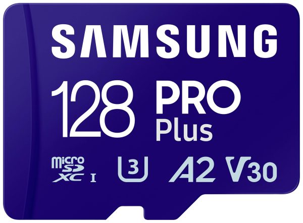 Samsung PRO Plus microSDXC 128 GB A2 Application Performance Class, v30 Video Speed Class, UHS-I zaw. kartę pamięci SD