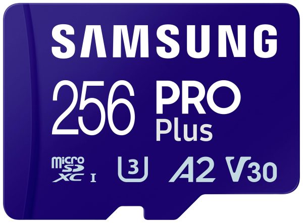 Samsung PRO Plus microSDXC 256 GB A2 Application Performance Class, v30 Video Speed Class, UHS-I zaw. kartę pamięci SD