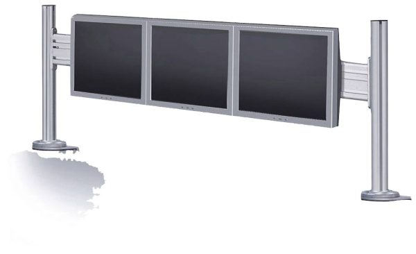 Neomounts Uchwyt do monitora, stołowy FPMA-DTB100 3 Wyświetlacz 25,4 cm (10″) – 61 cm (24″) srebrny Sztywny