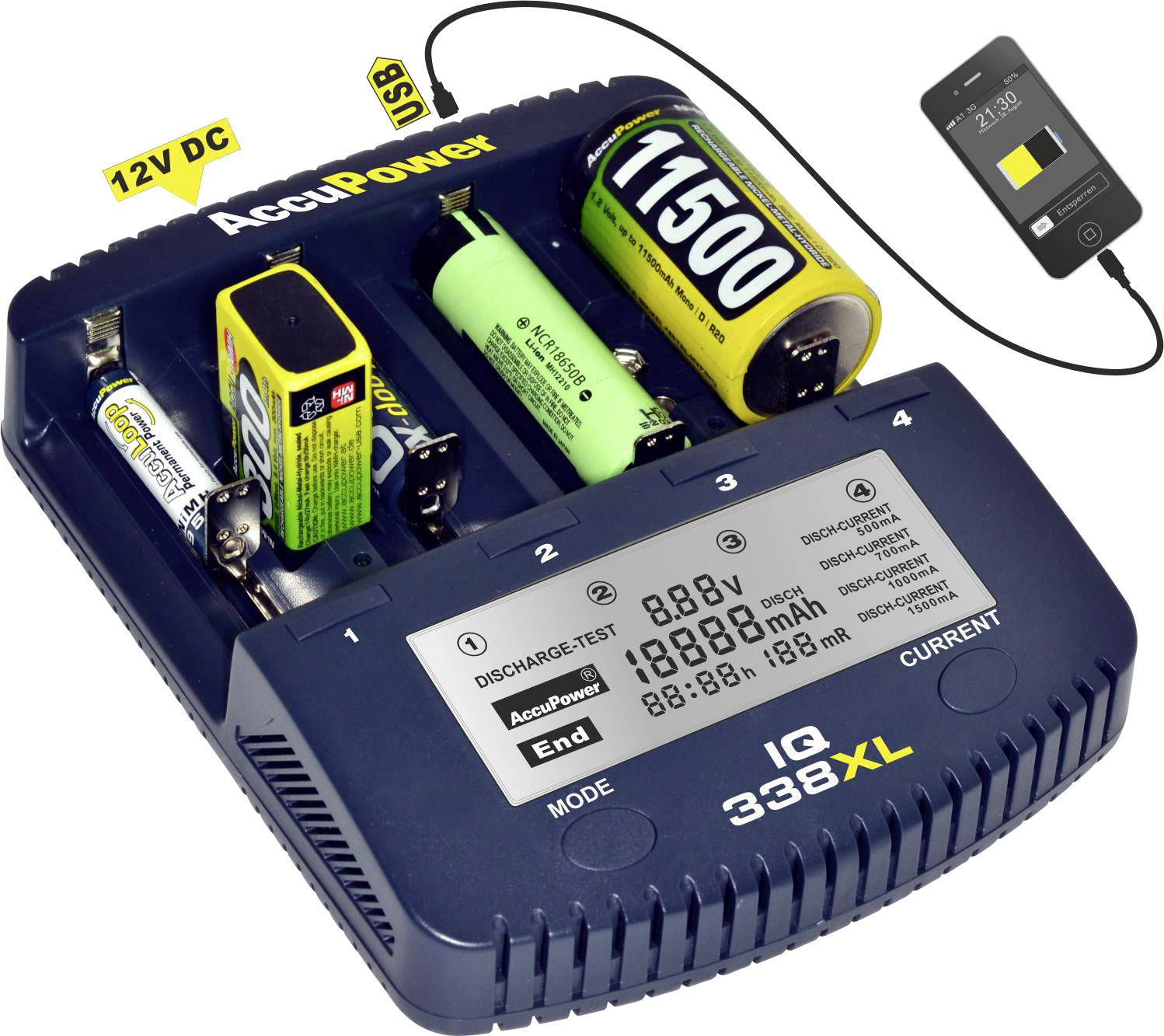 Ładowarka do akumulatorów AccuPower IQ338XL - obrazek 1