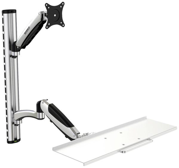 SpeaKa Professional Uchwyt ścienny do monitora SP-MM-730 1 Wyświetlacz 43,2 cm (17″) – 68,6 cm (27″) czarny, srebrny z r