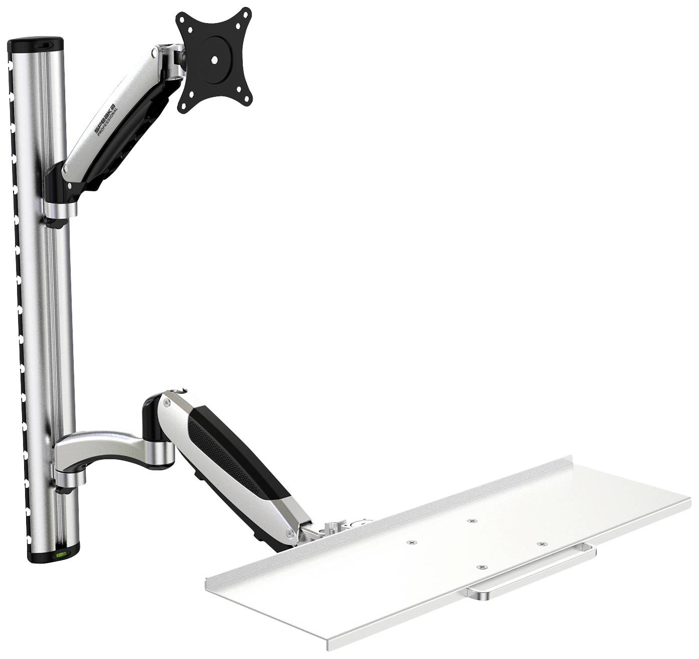 SpeaKa Professional Uchwyt ścienny do monitora SP-MM-730 1 Wyświetlacz 43,2 cm (17") - 68,6 cm (27") czarny, srebrny z r - obrazek 1