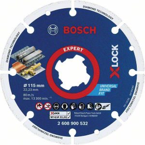 Bosch Accessories 2608900532 X-LOCK Tarcza tnąca diamentowa Średnica 115 mm Średnica otworu 22.23 mm metal 1 szt. Bosch Accessories 2608900532 X-LOCK Tarcza tnąca diamentowa Średnica 115 mm Średnica otworu 22.23 mm metal 1 szt.