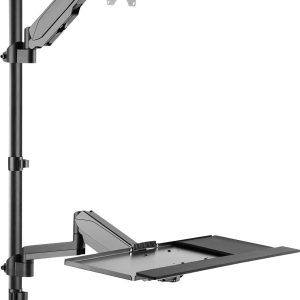 My Wall Uchwyt ścienny do monitora HL64L 1 Wyświetlacz 43,2 cm (17″) – 81,3 cm (32″) czarny z regulowaną wysokością, Uch