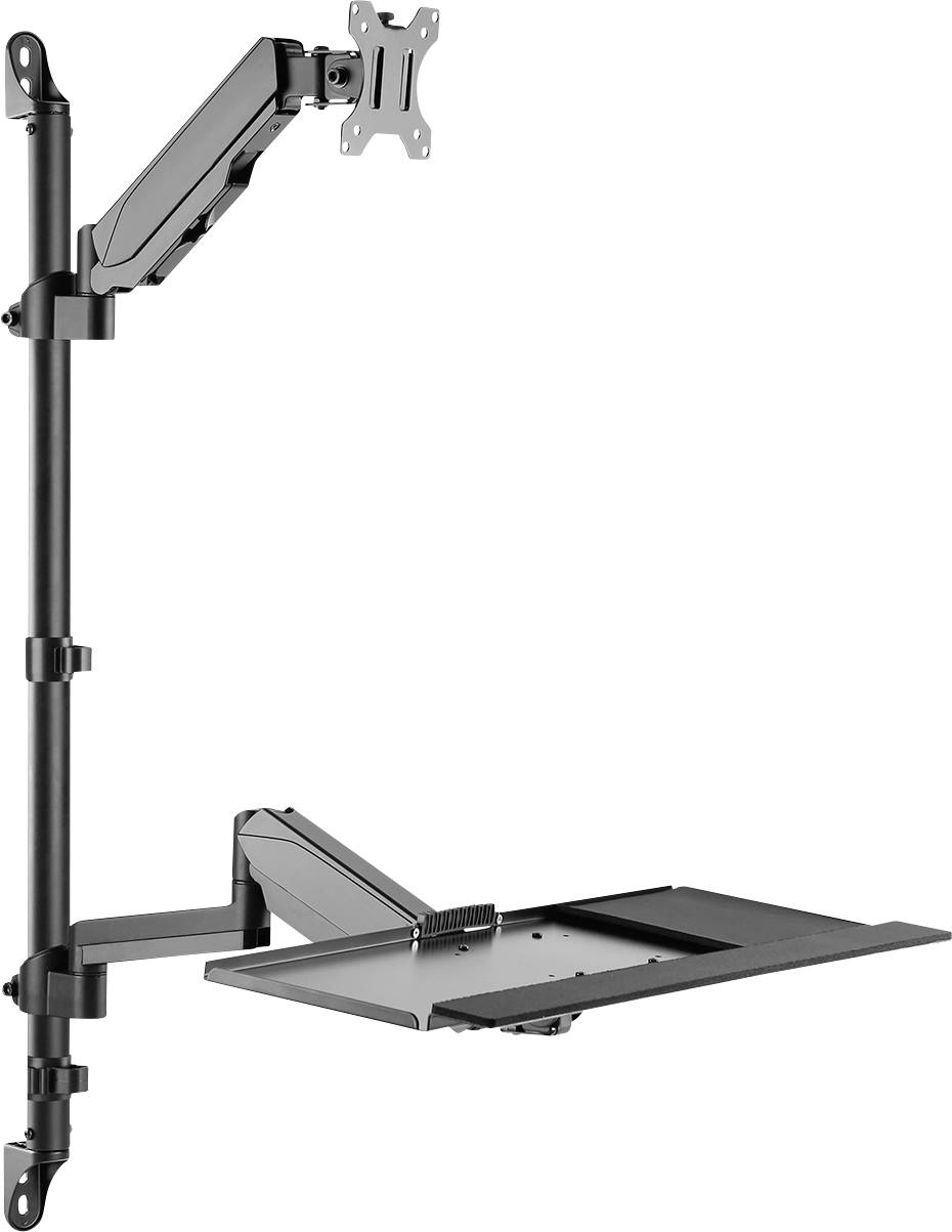 My Wall Uchwyt ścienny do monitora HL64L 1 Wyświetlacz 43,2 cm (17") - 81,3 cm (32") czarny z regulowaną wysokością, Uch - obrazek 1