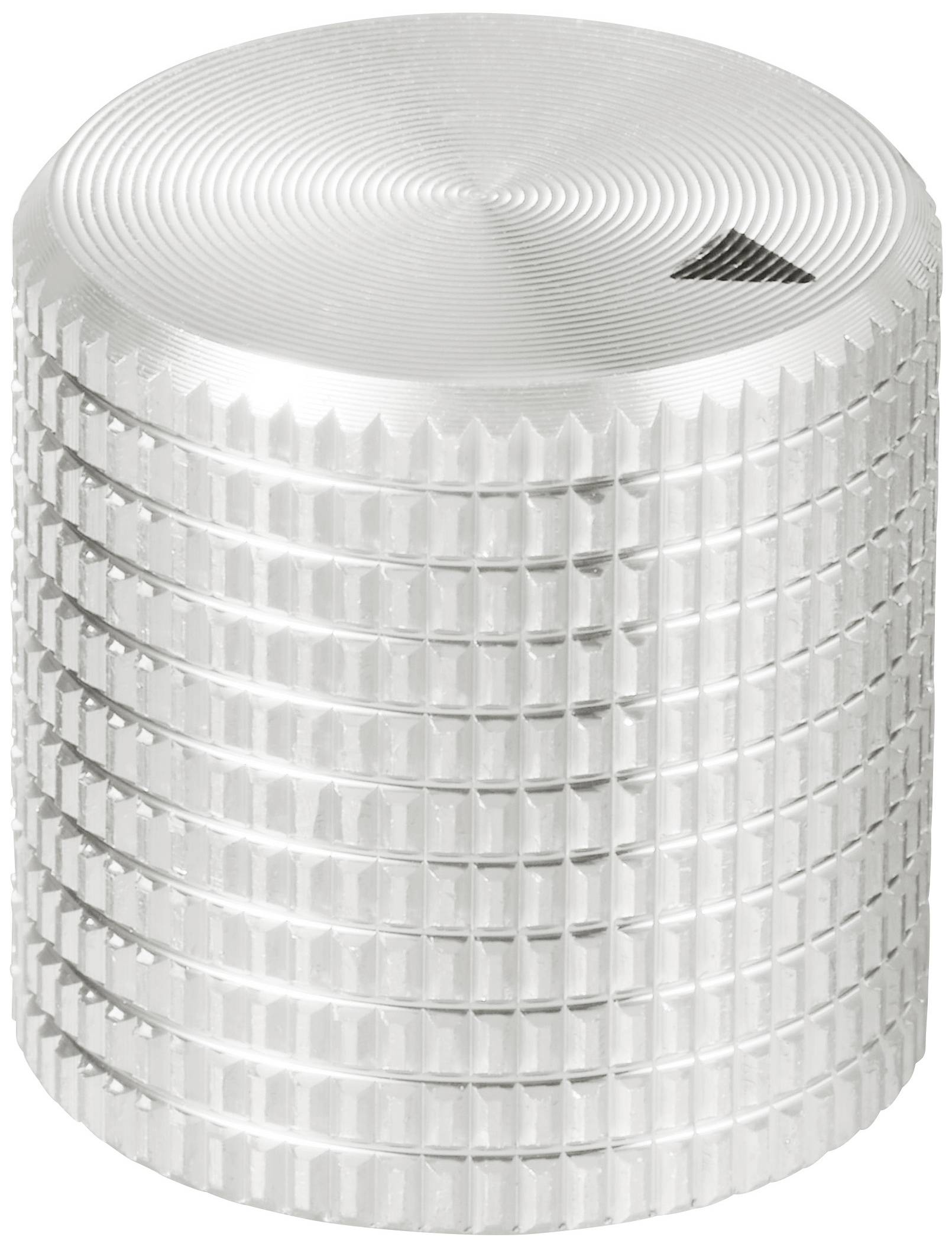 TRU COMPONENTS TC-11613848 Pokrętło z nakładką ze znacznikiem srebrny (Ø x W) 17 mm x 17 mm aluminium 1 szt. - obrazek 1