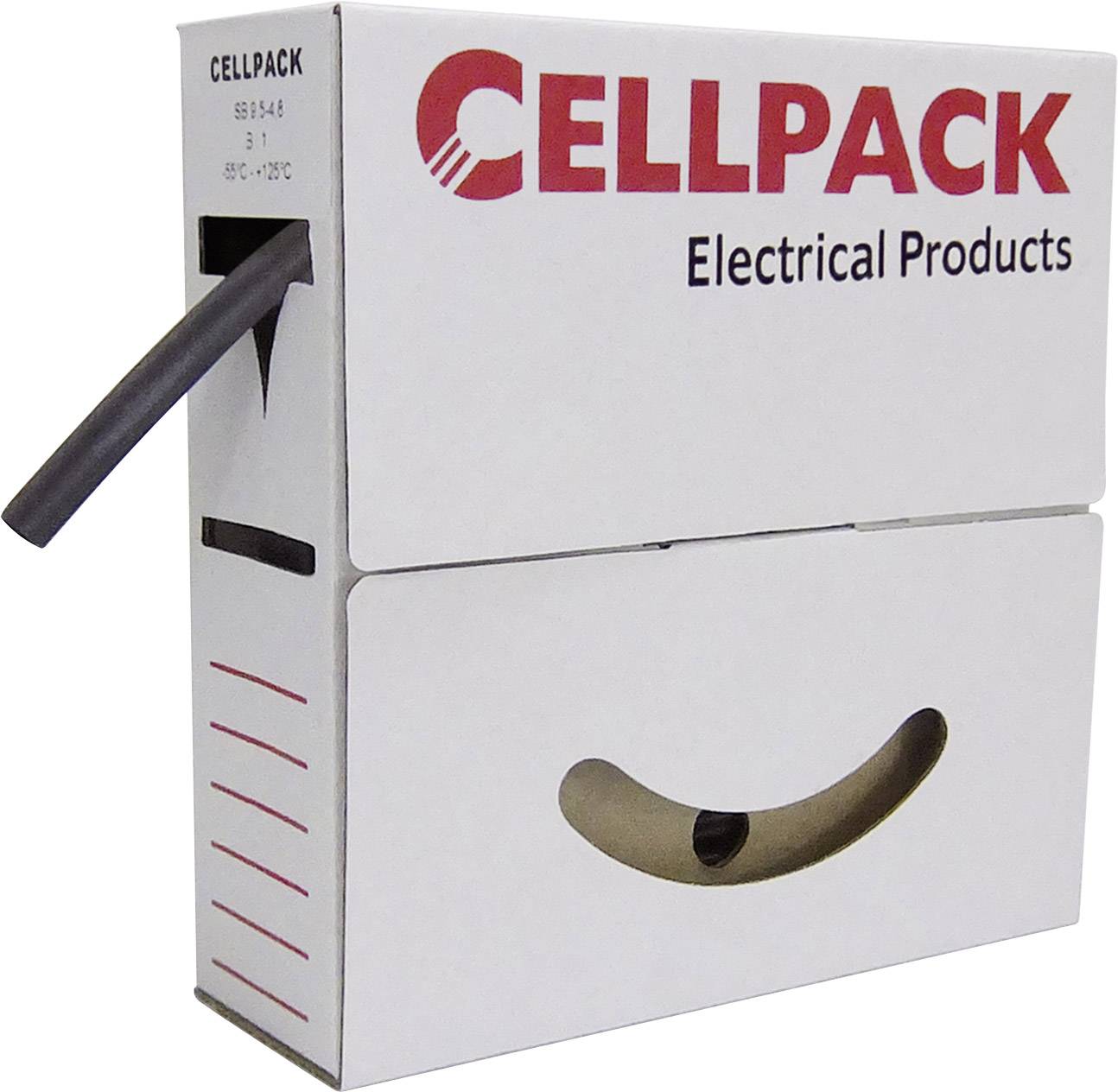 CellPack 127132 Rurka termokurczliwa bez kleju czarny 18 mm 6 mm Współczynnik skurczu:3:1 7 m - obrazek 1