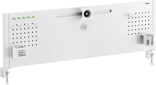 SpeaKa Professional Uchwyt do monitora, stołowy SP-B25-02 Monitor + Organizer Board 1 Wyświetlacz biały (matowy) Sztywny