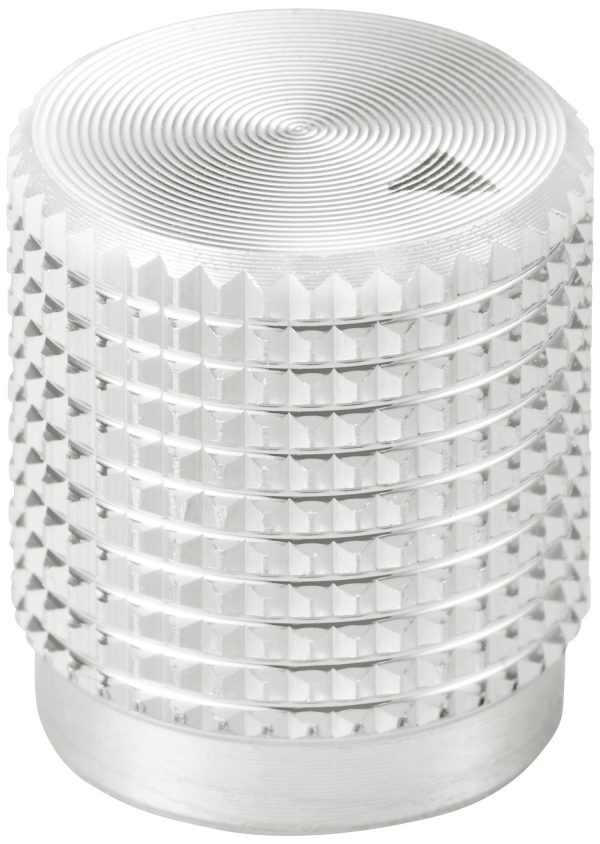TRU COMPONENTS TC-11613880 Pokrętło z nakładką ze znacznikiem srebrny (Ø x W) 14 mm x 16 mm aluminium 1 szt.