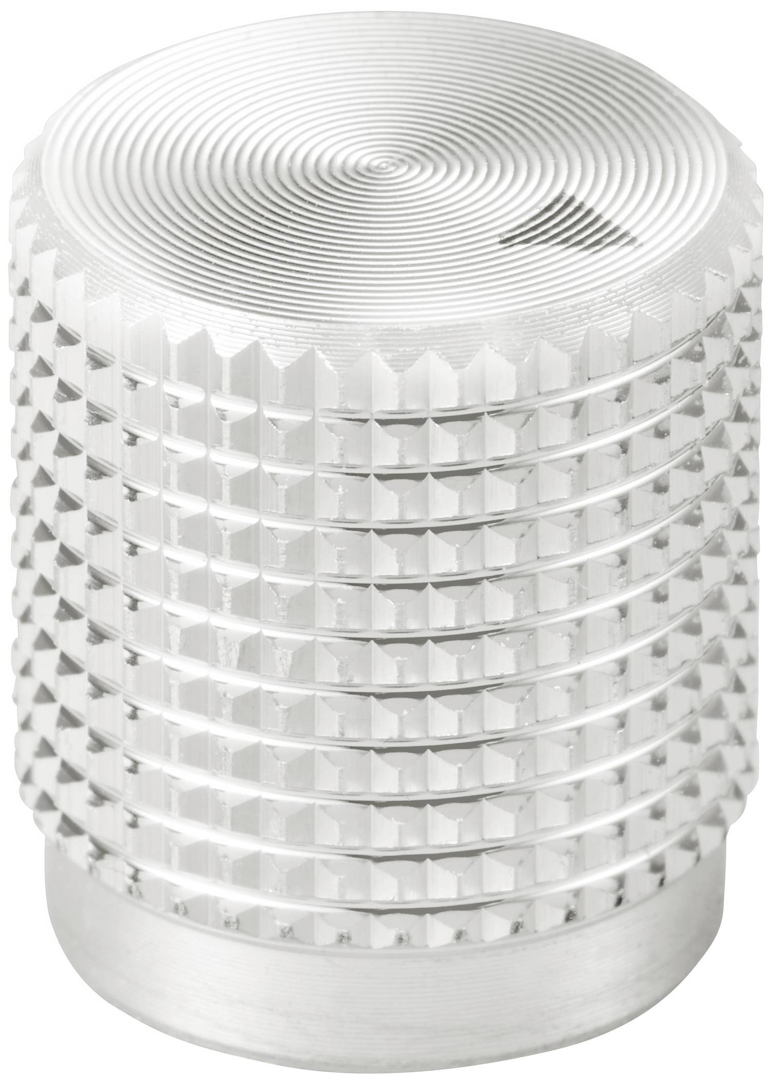 TRU COMPONENTS TC-11613880 Pokrętło z nakładką ze znacznikiem srebrny (Ø x W) 14 mm x 16 mm aluminium 1 szt. - obrazek 1
