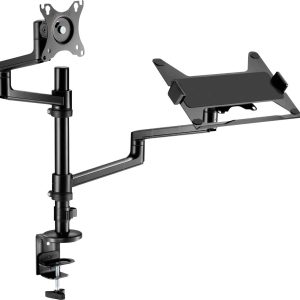 ICY BOX Uchwyt do monitora IB-MS622-T Monitorständer für einen Monitor bis 32″ und ein Notebook bis 17,3″ 1 Wyświetlacz