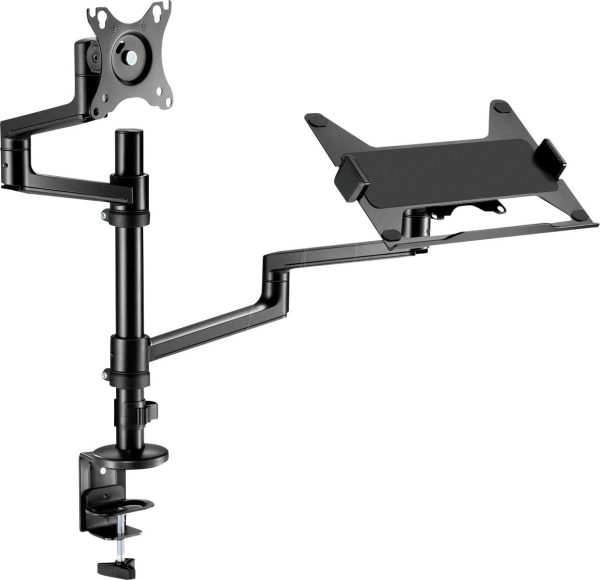 ICY BOX Uchwyt do monitora IB-MS622-T Monitorständer für einen Monitor bis 32″ und ein Notebook bis 17,3″ 1 Wyświetlacz