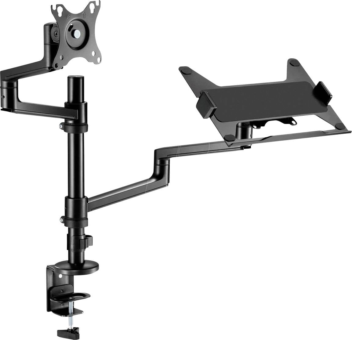 ICY BOX Uchwyt do monitora IB-MS622-T Monitorständer für einen Monitor bis 32" und ein Notebook bis 17,3" 1 Wyświetlacz - obrazek 1