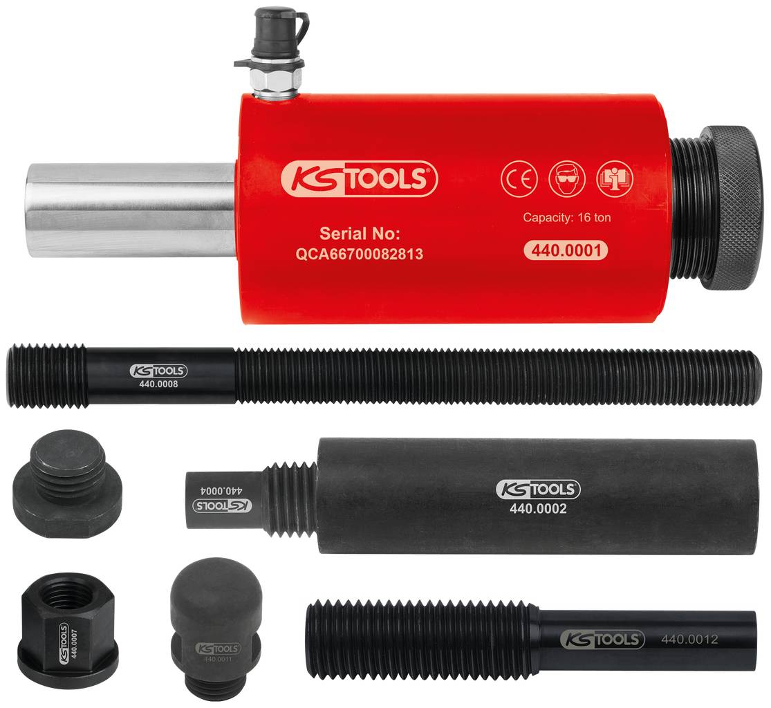 Zestaw siłowników hydraulicznych pchających i ciągnących, 16t, 10 szt KS Tools 4400005 440.0005 - obrazek 1