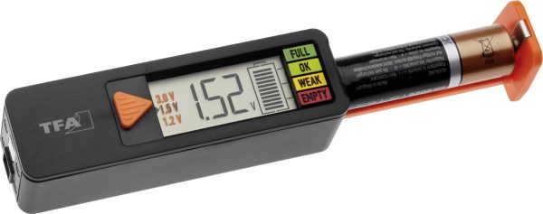 Tester baterii TFA Dostmann Batterietester BatteryCheck 1,2 V, 1,5 V, 3 V, 9 V