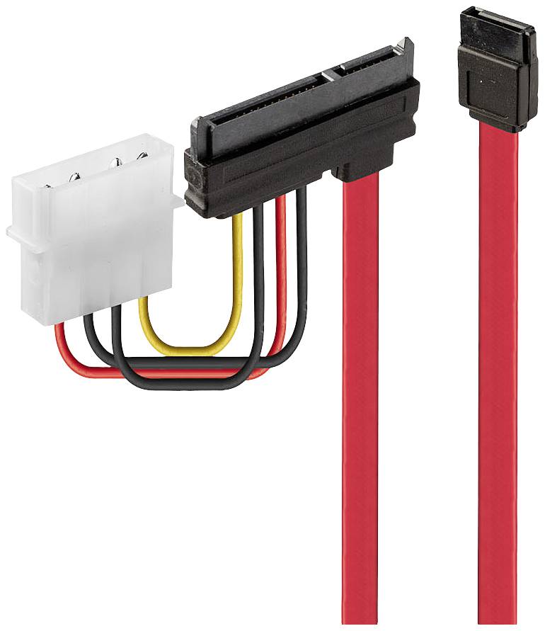 kabel SATA III, IDE LINDY Lindy - SATA-Kabel - interne Stromversorgung, 4-polig, SATA zu SATA Combo (W) 33364, 0.30 m - obrazek 1
