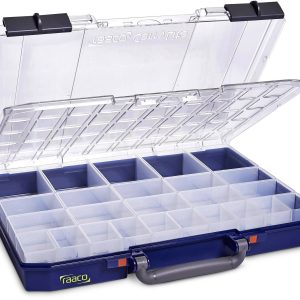 raaco CarryLite 55 5×10-25/2 DLU Walizka (S x W x G) 413 x 58 x 330 mm Ilość przegród: 25 Opis 1 szt. raaco CarryLite 55 5×10-25/2 DLU Walizka (S x W x G) 413 x 58 x 330 mm Ilość przegród: 25 Opis 1 szt.