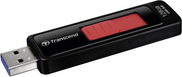 Pendrive USB 3.0 Transcend TS128GJF760, 128 GB, czarno-czerwonyi, 80 MB/s / 68 MB/s