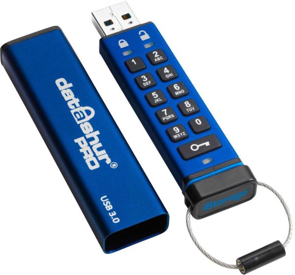 iStorage datAshur® PRO Pendrive USB 8 GB niebieski IS-FL-DA3-256-8 USB 3.2 Gen 1