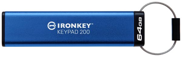 Kingston IronKey Keypad 200 Pendrive USB Produkt nowy 64 GB niebieski IKKP200/64GB USB 3.2 Gen 1