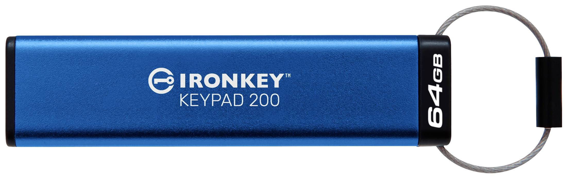 Kingston IronKey Keypad 200 Pendrive USB Produkt nowy 64 GB niebieski IKKP200/64GB USB 3.2 Gen 1 - obrazek 1