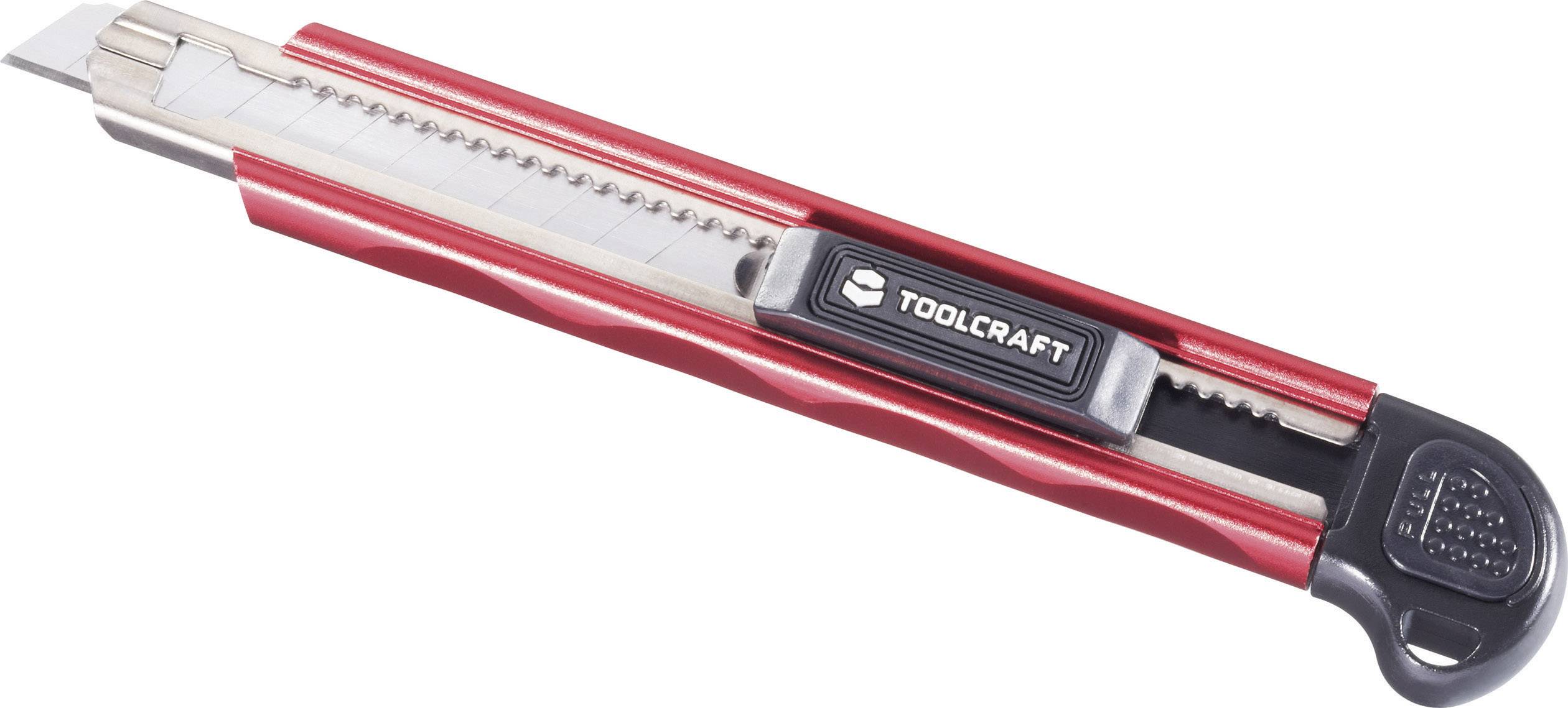 Nóż z odłamywanym ostrzem 9 mm, aluminiowy TOOLCRAFT 2207817 - obrazek 1
