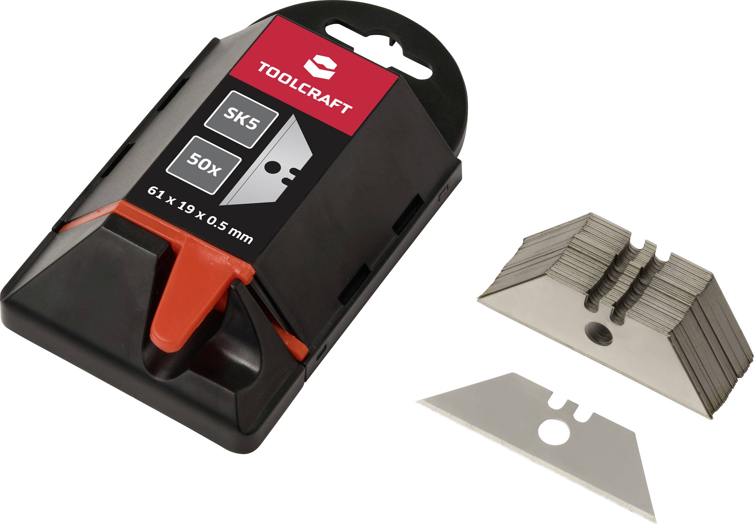Ostrze trapezowe z lat 50. 61 mm z otworem SK5 TOOLCRAFT TO-10312167 50 szt. - obrazek 1