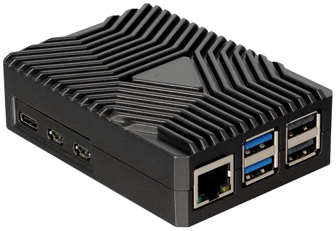 Obudowa SBC Joy-it RB-AlucaseP5-09 Raspberry Pi® odlew aluminiowy czarny - obrazek 1