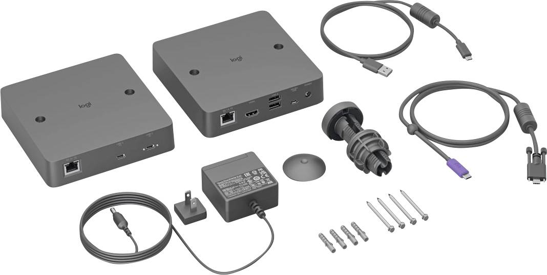 Logitech Extend System konferencyjny USB-C®, Gigabit-LAN (1 Gbit/s), HDMI, USB 2.0, Micro USB czarny - obrazek 1
