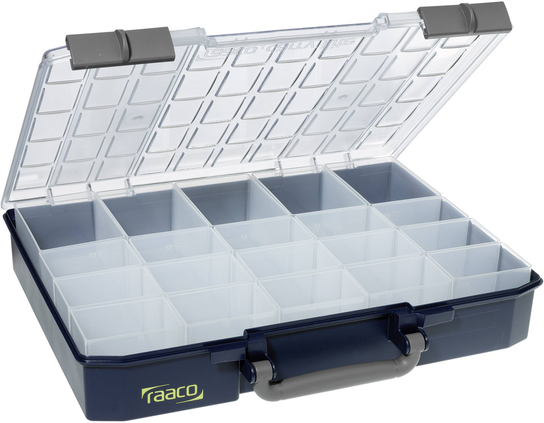 raaco CarryLite 80 5x10-20 Walizka (S x W x G) 413 x 79 x 330 mm Ilość przegród: 20 Opis 1 szt. - obrazek 1