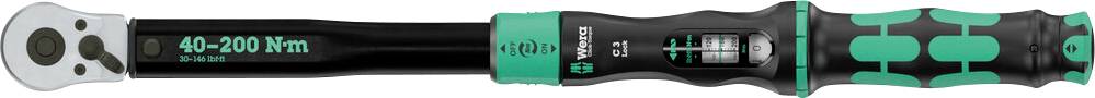 Wera Click-Torque Lock C 3 05075692001 Klucz dynamometryczny z grzechotką 1/2" (12.5 mm) 200 - 40 Nm - obrazek 1